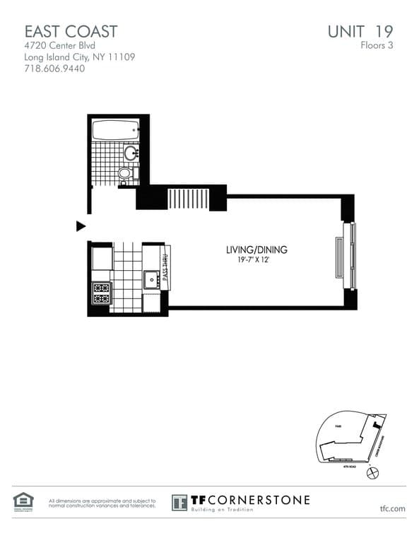 Studio apartment at 4720 Center Boulevard, Unit 319, Long Island City, photo 1 of 12